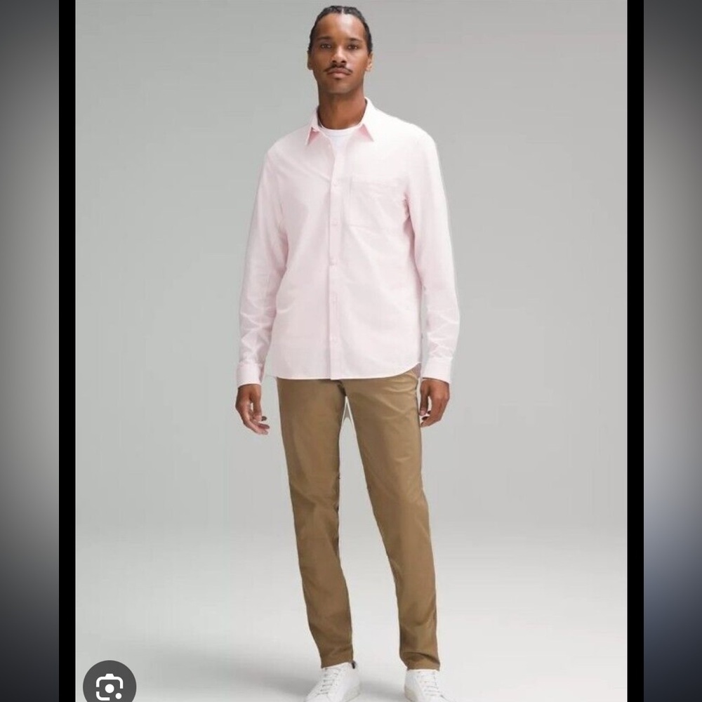 739. 🍋lululemon Commission Long-Sleeve Shirt strawberry milkshake XXL NWT